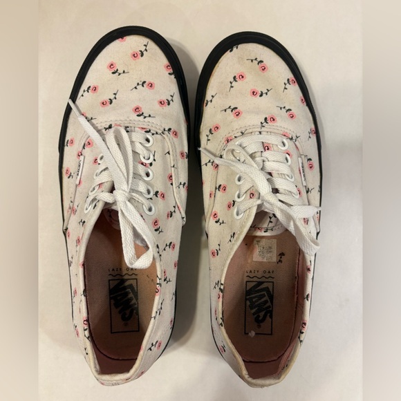 Vans Lazy Oaf limited edition flower blossom print lace-up sneakers size 9 - Picture 9 of 12